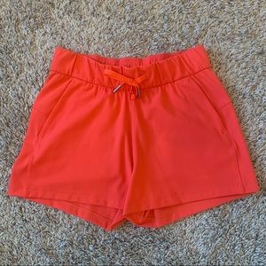 Red lululemon shorts
